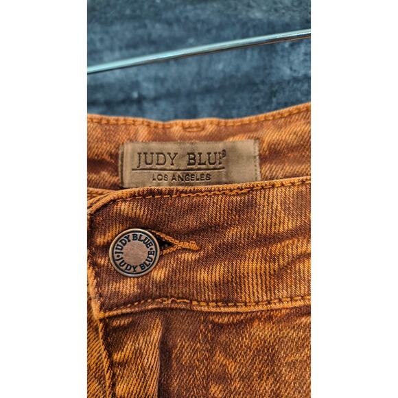 Judy Blue High Waist Pumpkin Spice Dyed Raw Hem Retro Wide  18W - Picture 2 of 5